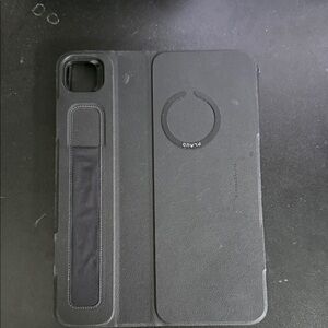 AND Black Phone Case with Rotating Stand